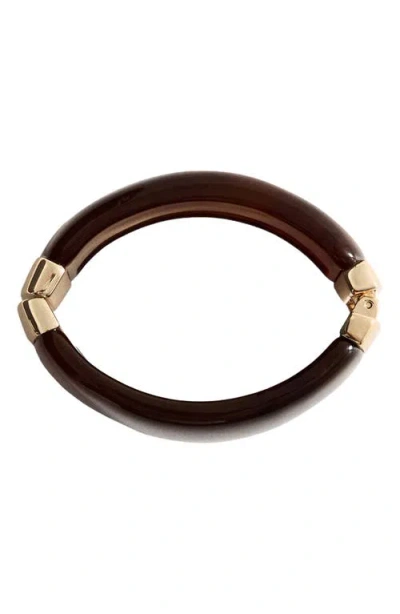 Mango Rigid Bracelet In Brown