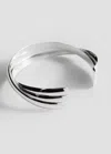 Mango Rigid Bracelet With Relief In Silver
