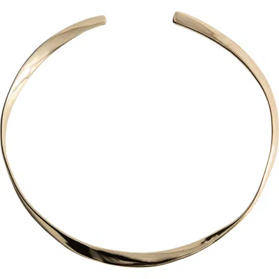 Mango Rigid Choker Necklace In Gold
