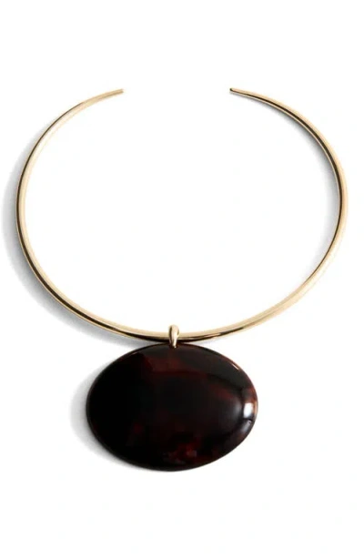 Mango Rigid Pendant Necklace In Transparent