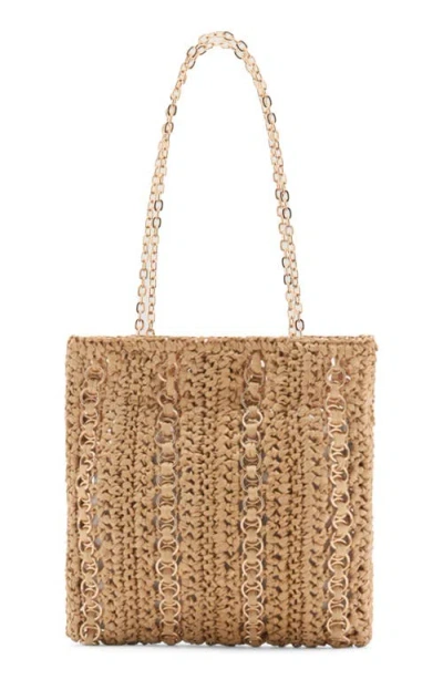 Mango Raffia Metal Hoop Detailed Shoulder Bag