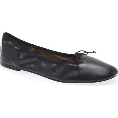Mango Rio Faux Leather Ballet Flat In Chocolate