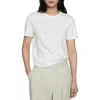 Mango Short-sleeved Cotton T-shirt White In White