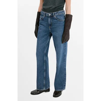 Mango River Straight Leg Nonstretch Jeans In Blue