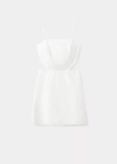 Mango Robe À Découpes Brodée In White