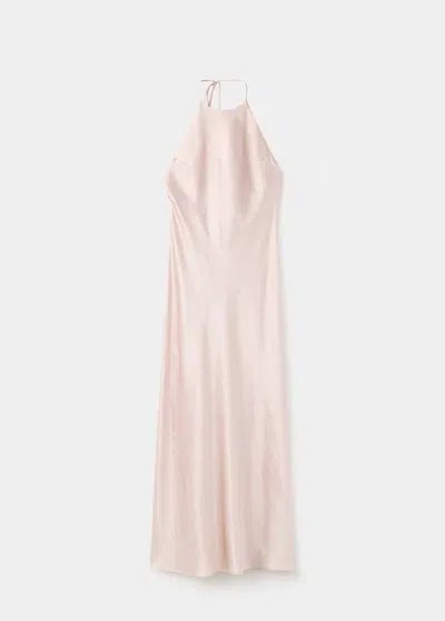 Mango Robe À Emmanchures Américaines Satinée In Pink