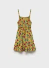 Mango Floral Print Dress Mustard