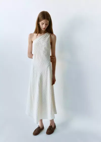 Mango Robe Asymétrique Évasée In Sand