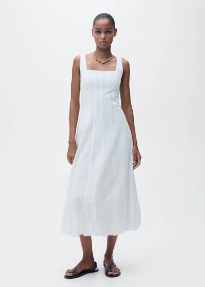 Mango Robe Blanc - Femme - L -