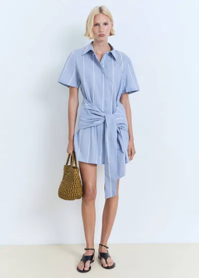 Mango Robe Bleu - Femme - M -