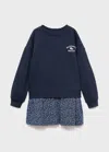 Mango Robe Bleu Marine - Enfants - 5-6 Ans -  Kids In Blue