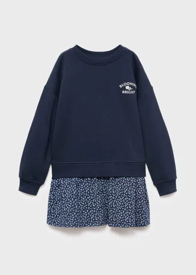 Mango Robe Bleu Marine - Enfants - 5-6 Ans -  Kids In Blue