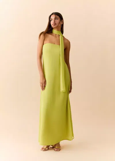 Mango Robe Bustier Avec Foulard