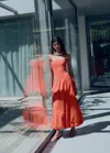 Mango Luigi Mixed Media Strapless Bubble Hem Dress