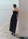 Mango Ruched Strapless Dress In Off White