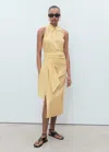 Mango Side Tie Sleeveless Maxi Shirtdress