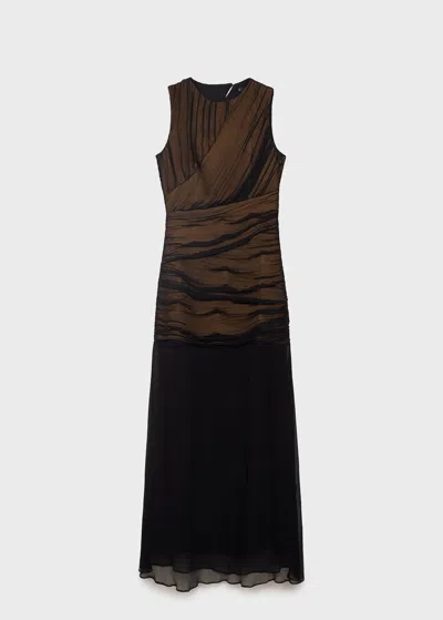 Mango Robe Combinée Texturée Noir - Femme - Xl -  In Black