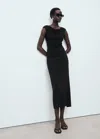Mango Scoop Back Midi Dress