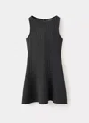 Mango Robe En Maille Bas Volant In Gray