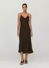 Mango Robe Imprimée À Col En V In Brown