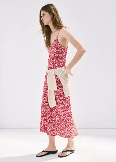 Mango Robe Imprimée À Col En V In Multi