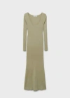 Mango Dress Khaki In Khaki