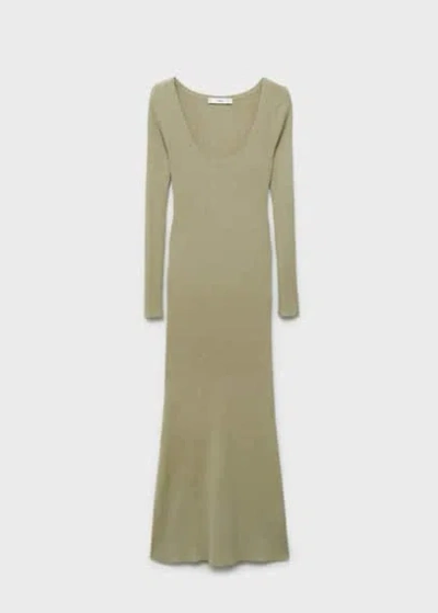 Mango Dress Khaki