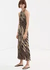 Mango Robe Longue Imprimée In Black