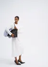 Mango Robe Longue Uni In Écru
