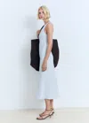Mango Robe Midi Bretelles Vert D´eau - Femme - Xl -