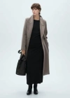 Mango Robe Midi Coton Noir - Femme - M -