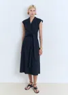 Mango Robe Midi Détail Naud Bleu Marine Foncé - Femme - Xl -  In Blue