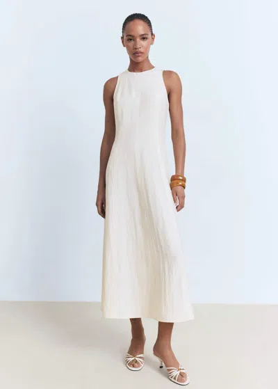 Mango Flared Midi-dress Ecru