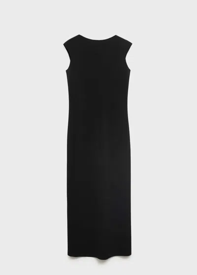 Mango Robe Midi Ouverture Arrière Noir - Femme - S -