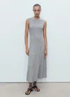Mango Robe Midi Strass Gris Chiné Foncé - Femme - L -  In Gray