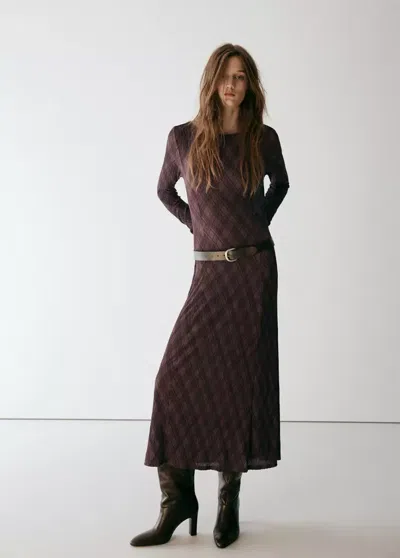 Mango Robe Pomel In Marron