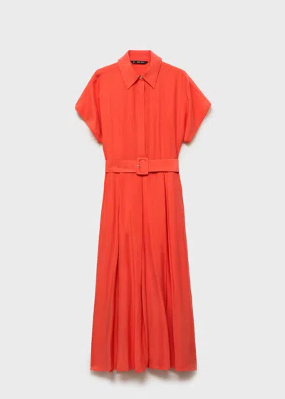 Mango Robe Rouge - Femme - Xl -