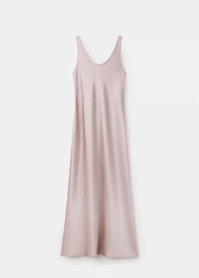 Mango Robe Satinée Bretelles In Multi