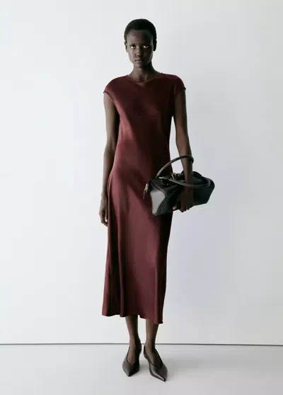 Mango Robe Stemy In Marron
