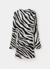 Mango Robe Zèbre Manches Évasées In Multi