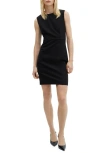 Mango Roma-knit Sleeveless Dress Black In Black