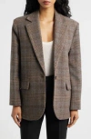 Mango Roma One-button Blazer In Brown