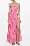 MANGO MANGO ROSA COWL NECK MAXI SLIPDRESS
