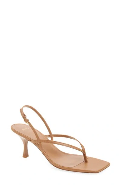 Mango Strappy Heeled Sandal In Brown