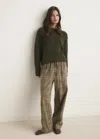 Mango Pull-over Tissu Bouclette Col Rond Vert - Femme - M -  In Green