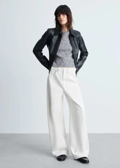 Mango Pull-over Tissu Bouclette Col Rond Gris Chiné Moyen - Femme - Xl -  In Medium Heather Grey