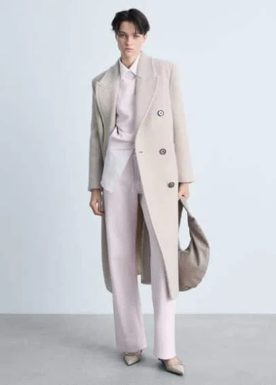 Mango Round-neck Cotton Sweatshirt Pastel Pink