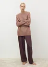 Mango Pull-over Maille Col Rond Marron Moyen - Femme - L -  In Brown