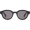 Mango Round Sunglasses In Black