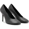 Mango Round Toe Pump In Dark Grey